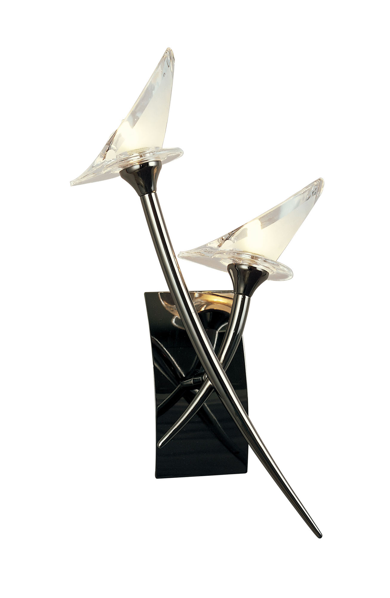 Flavia Black Chrome Wall Lights Mantra Armed Wall Lights